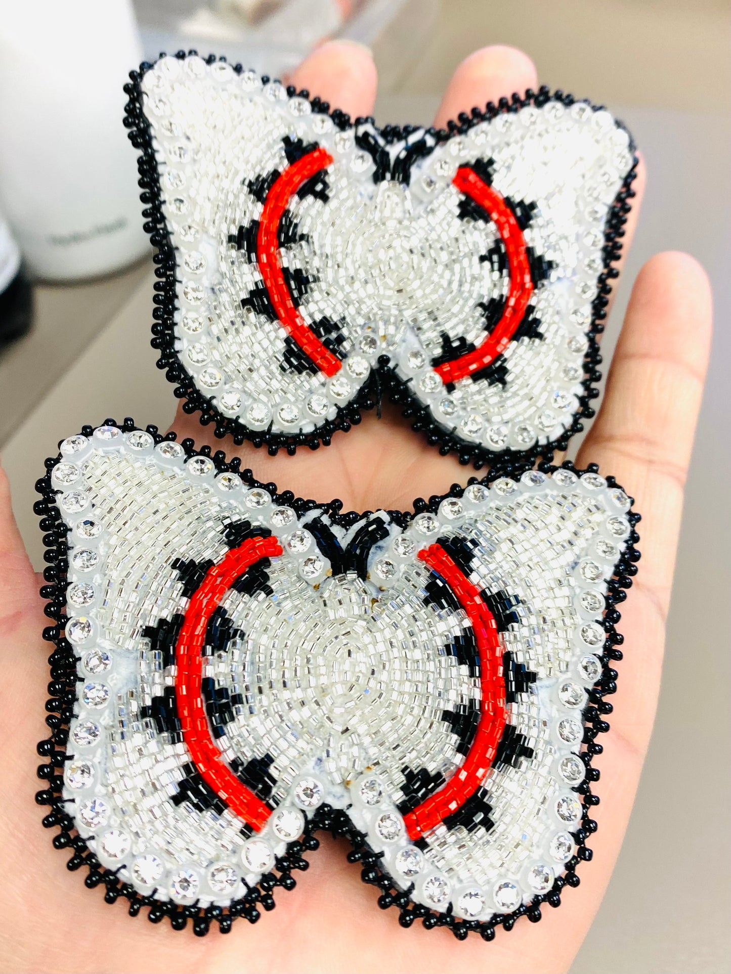Beaded Butterfly earrings