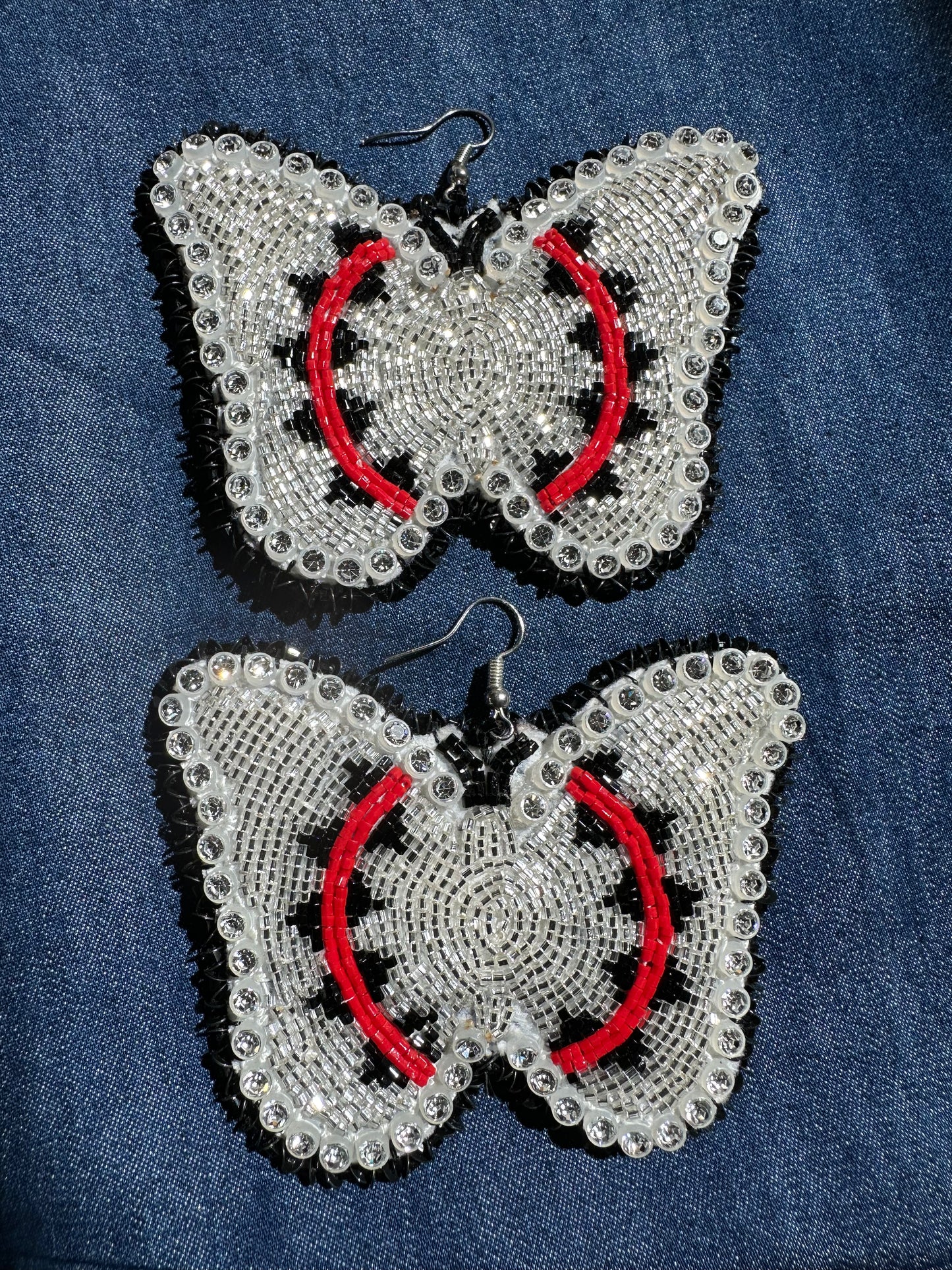 Beaded Butterfly earrings