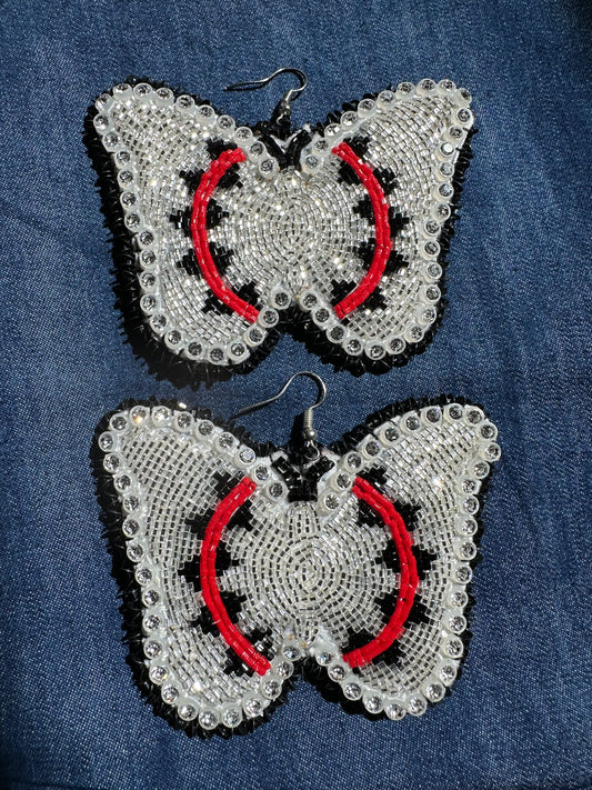 Beaded Butterfly earrings