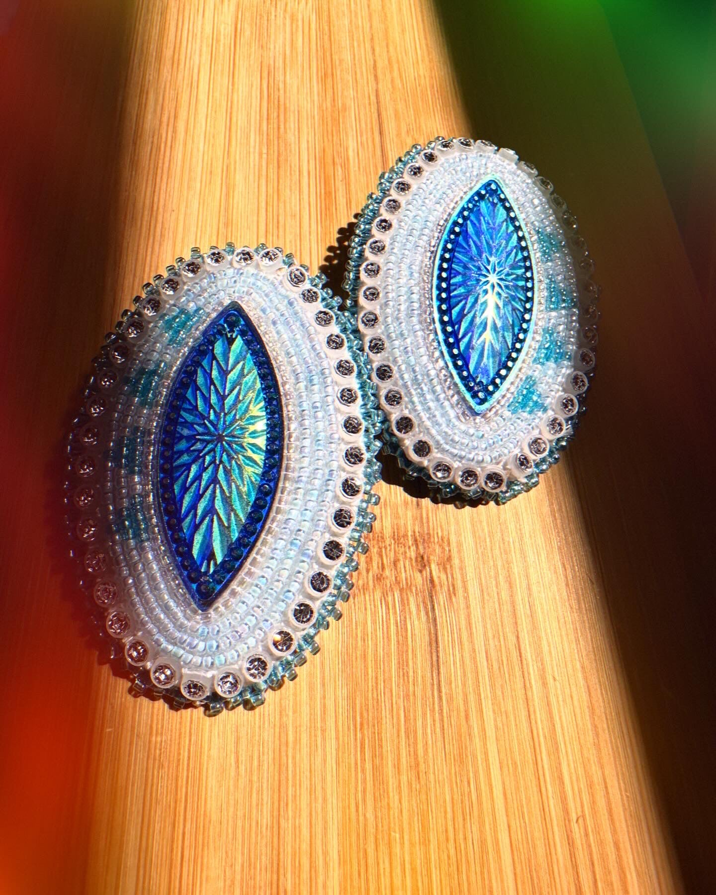 Beaded Blue earrings