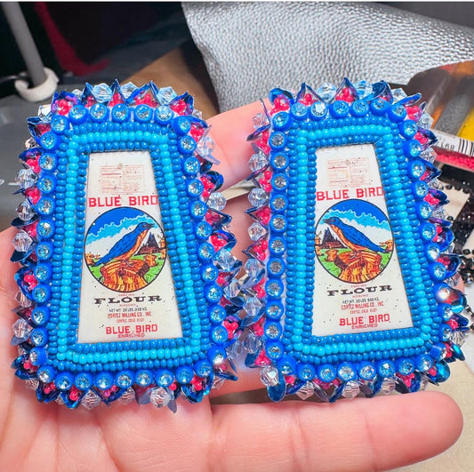 Beaded Flour earrings